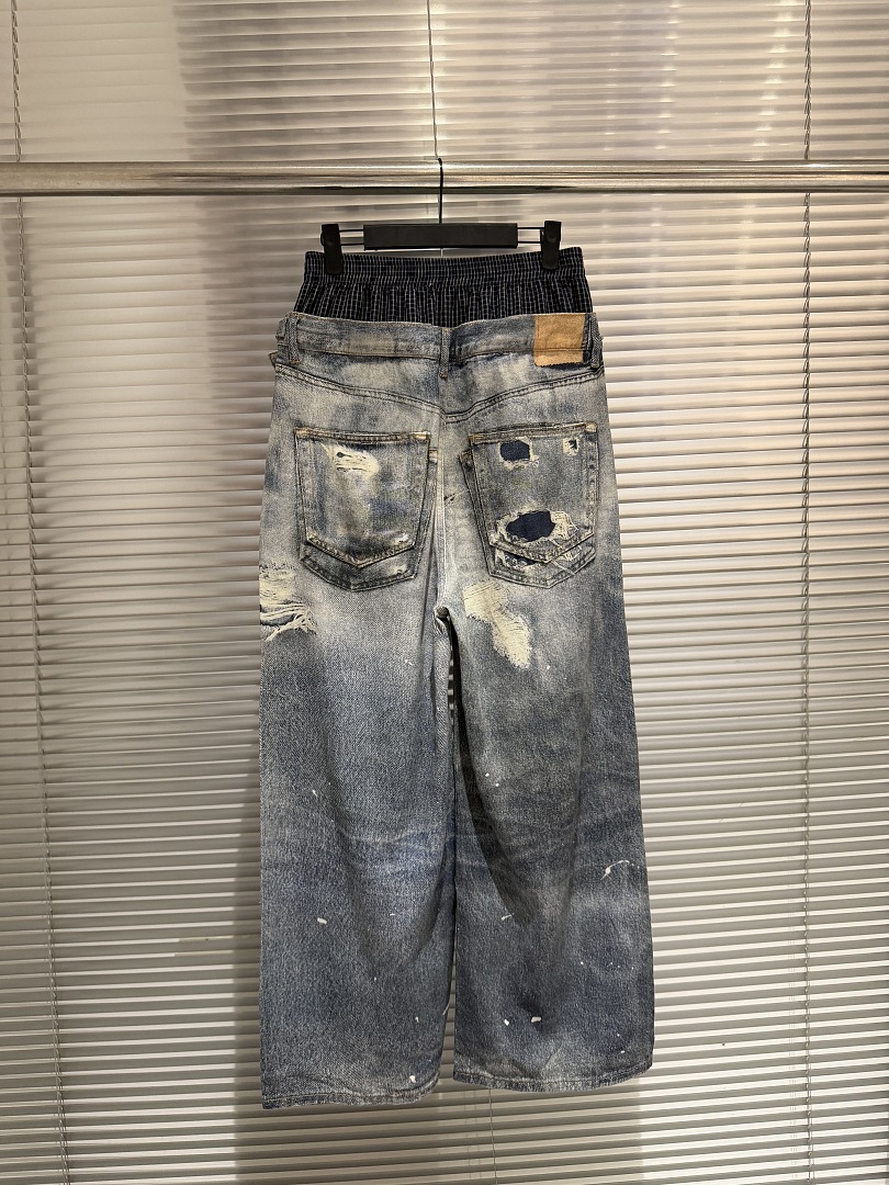 베스트 버전 PTL INDEX 더블 웨이스트 여성 남성 - Shorts Denim Frayed 리뷰 및 가격