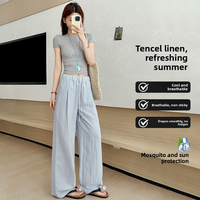 화이트 린넨 팬츠 여성 여름 경량 루즈핏 스트레이트 통 - Linen Pant Wide 리뷰 및 가격
