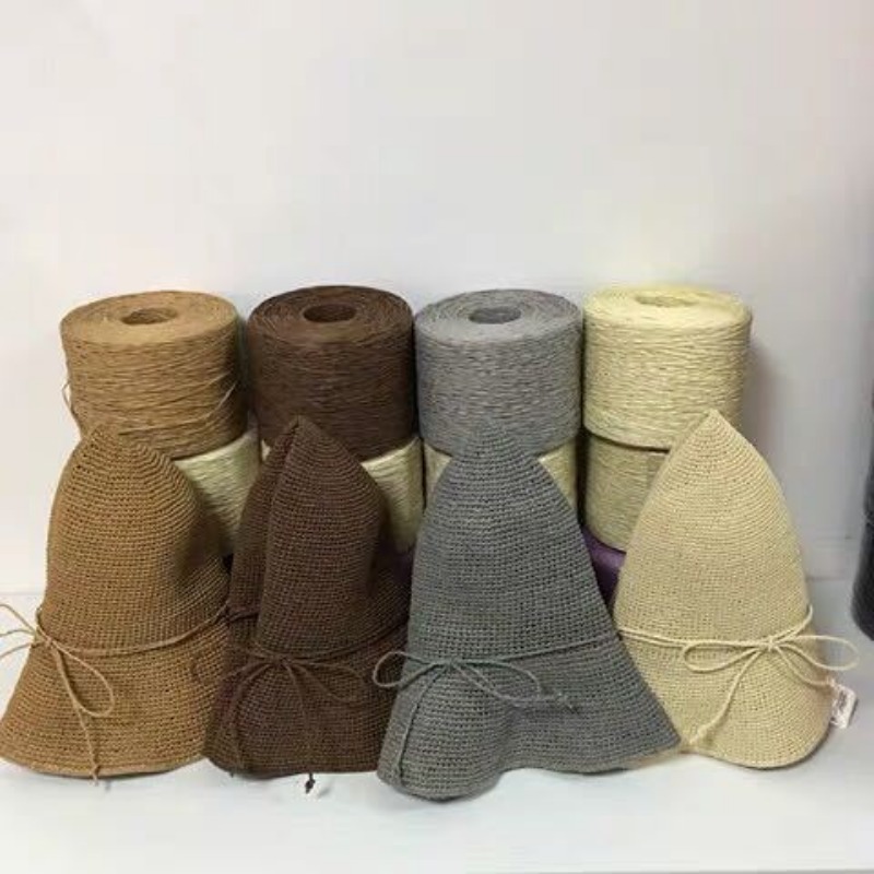 핸드 뜨게 모자 가방용 얇은 플랫 라피아 원사, 수공예 - Crochet Bag Raffia 리뷰 및 가격